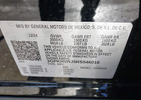 2024 Honda Prologue Ex from USA, damaged, VIN 3GPKHVRJ5RS546016